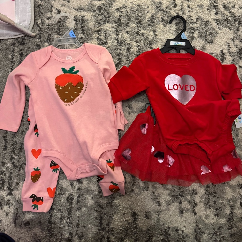 Valentines Baby girl Bundle 3/6 months NWT